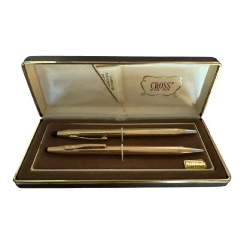 CROSS Vintage 10K‎ Gold Filled Pen & 14K Pencil Set Classic Century Luxury